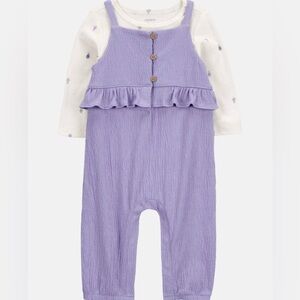 Carter's Purple Ruffle Jumpsuit